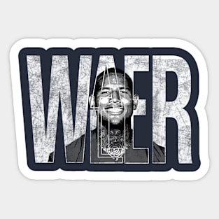 waller typography Sticker